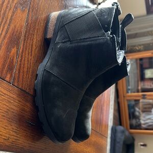 Black Leather Ankle Boots